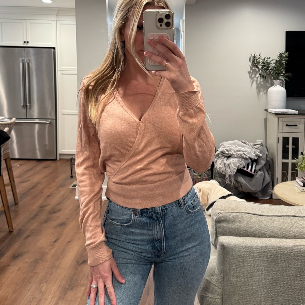 Splendid wrap sweater top size large